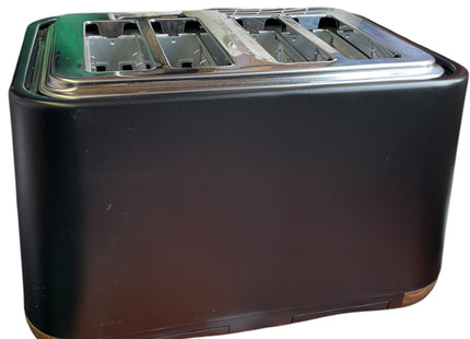 Salter Toronto 4-Slice Toaster – Wide Slots, Wood Effect Finish, Black, 1630W - USED