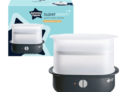 Tommee Tippee Super-Steam Advanced Electric Steriliser – Black, 6-Bottle Capacity