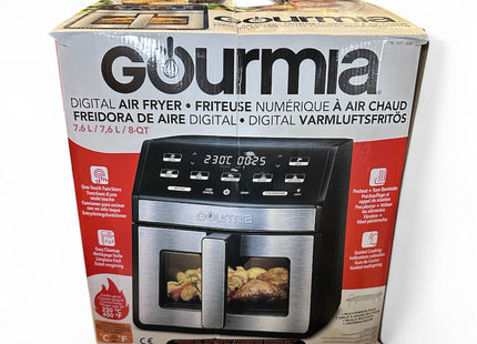 Gourmia 7.6L Digital Air Fryer – Black, 7 One-Touch Presets - Used