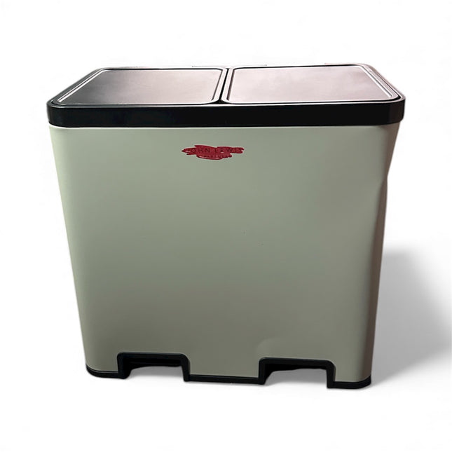 John Lewis 2 Section Recycling Bin with Handles – 40L Dual Compartment