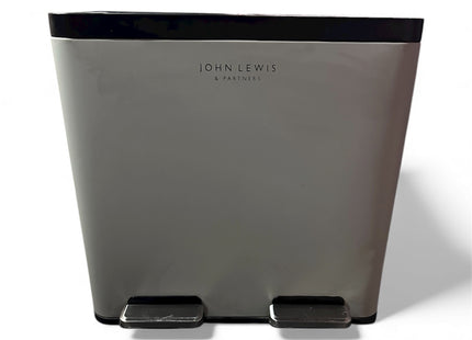 John Lewis 2 Section Recycling Bin with Handles – 40L Dual Compartment - Used