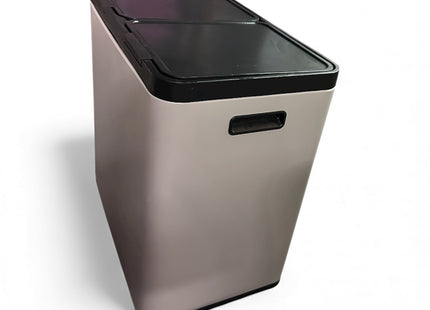 John Lewis 2 Section Recycling Bin with Handles – 40L Dual Compartment - Used