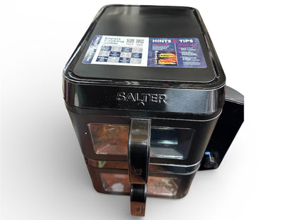 Salter VertiCook View Air Fryer – 9L Dual Drawer Vertical Design, Black - Used