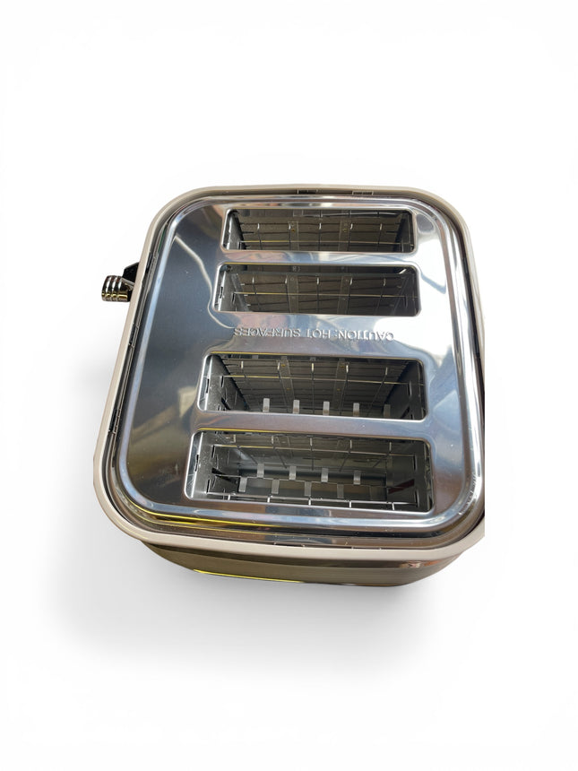 EGL Retro 4-Slice Toaster – Cream Finish, Dual Control, Wide Slots - Used