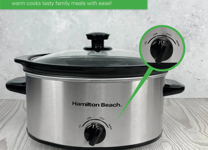 Hamilton Beach The Comfort Cook 3.5L Slow Cooker – Silver