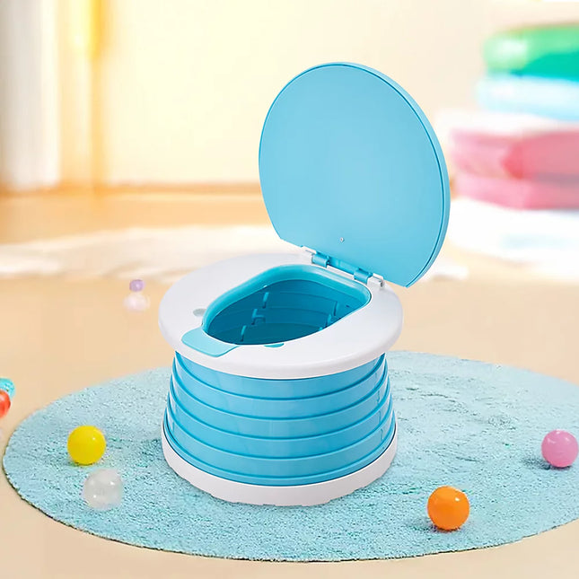 Blue Travel Portable Foldable Potty Seat for Children