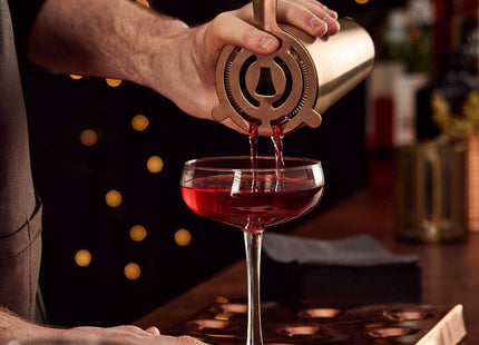 VonShef Parisian Copper Cocktail Shaker Set – 6 Piece Stainless Steel - 550ml