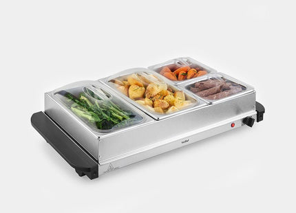 VonShef 2-in-1 Buffet Food Server – Adjustable Temperature Control