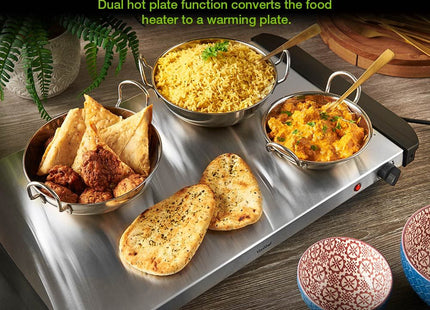 VonShef 2-in-1 Buffet Food Server – Adjustable Temperature Control