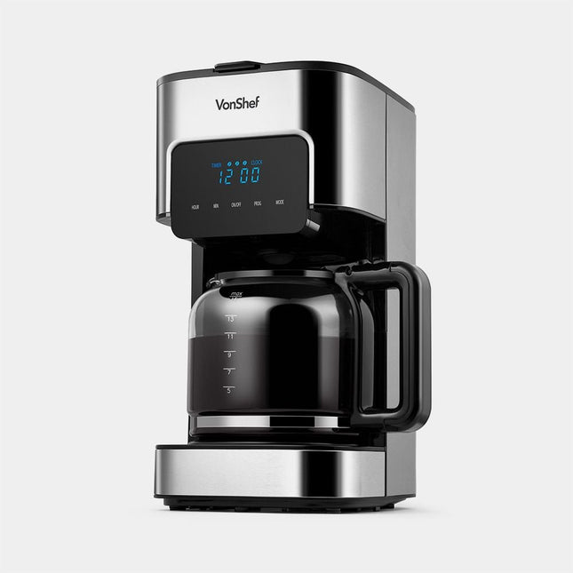 VonShef 1.5L Filter Coffee Machine – 12 Cup Drip Coffee Maker