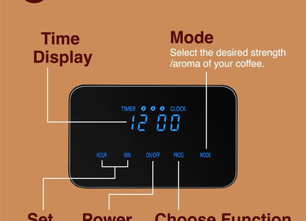 VonShef 1.5L Filter Coffee Machine – 12 Cup Drip Coffee Maker