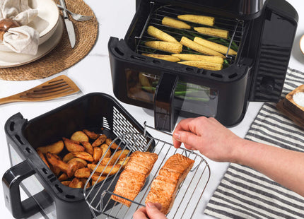 Salter VertiCook View Air Fryer – 9L Dual Drawer Vertical Design – Black