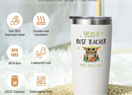 Livole 20oz Insulated Travel Tumbler – Funny Thank You Gift for Teachers & Mentors