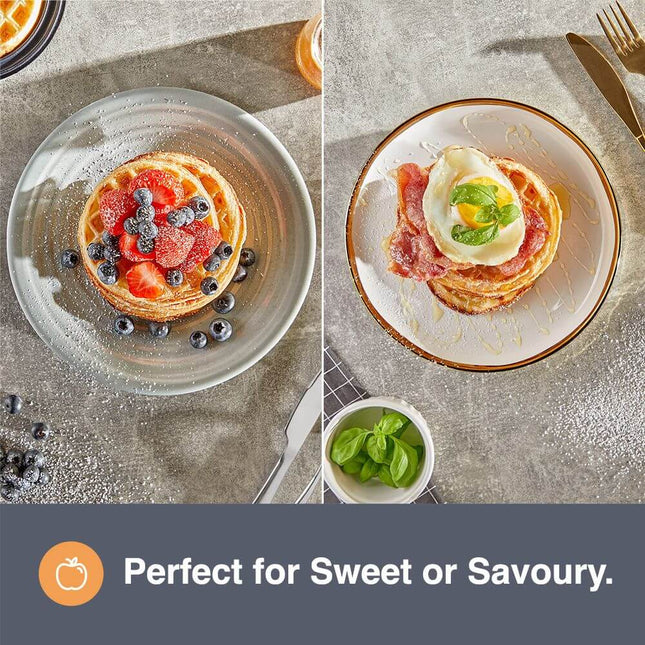 VonShef 600W Mini Waffle Maker – Compact Non-Stick Waffle Iron