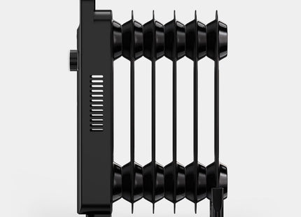 VonHaus 6 Fin Oil Filled Radiator 800W – Portable Electric Heater – Black