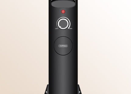 VonHaus 6 Fin Oil Filled Radiator 800W – Portable Electric Heater – Black