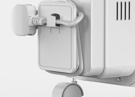 VonShef 9 Fin Oil Filled Radiator 2000W – Overheat Protection – White