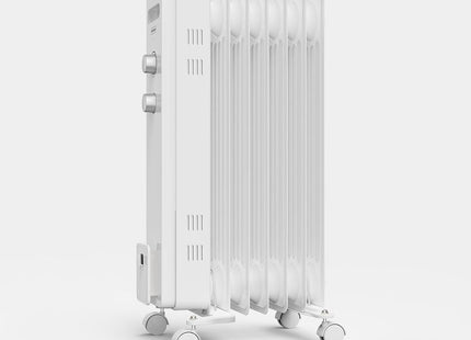 VonHaus 7 Fin Oil Filled Radiator 1500W – White Portable Electric Heater