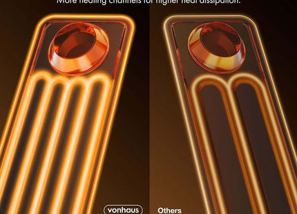 VonHaus 7 Fin Oil Filled Radiator 1500W – Black Portable Electric Heater