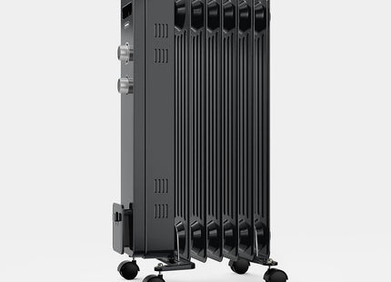 VonHaus 7 Fin Oil Filled Radiator 1500W – Black Portable Electric Heater