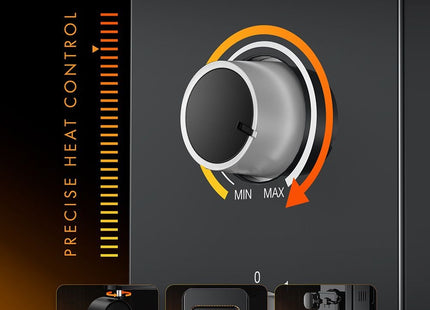 VonHaus 7 Fin Oil Filled Radiator 1500W – Black Portable Electric Heater