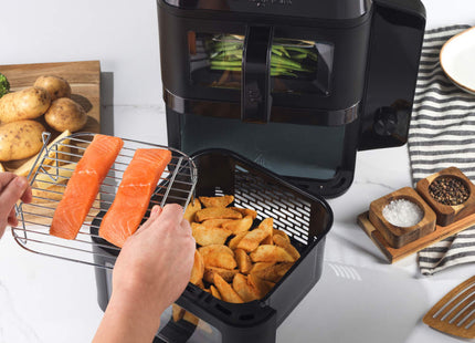 Salter VertiCook View Air Fryer – 9L Dual Drawer Vertical Design – Black