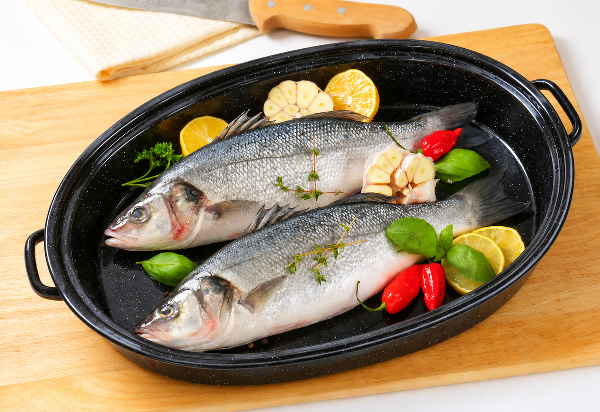 Enamel Roasting Tin with Self Basting Lid, 42cm, 7L