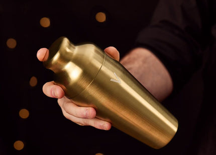 VonShef Parisian Gold Cocktail Shaker Set – 6 Piece Stainless Steel - 550ml