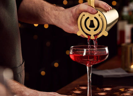 VonShef Parisian Gold Cocktail Shaker Set – 6 Piece Stainless Steel - 550ml