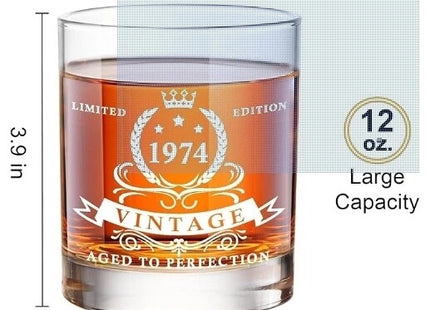 1974 Whiskey Glass with Wooden Gift Box – 340ml