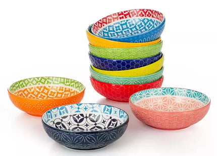 Signature Housewares 10-Piece Ceramic Bowl Set – 429ml Stoneware Bowls, Multicoloured