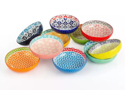 Signature Housewares 10-Piece Ceramic Bowl Set – 429ml Stoneware Bowls, Multicoloured
