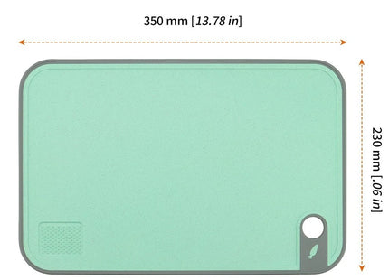 3-Piece Chopping Board Set, Plastic Cutting Boards with Non-Slip Base (Multicolour)