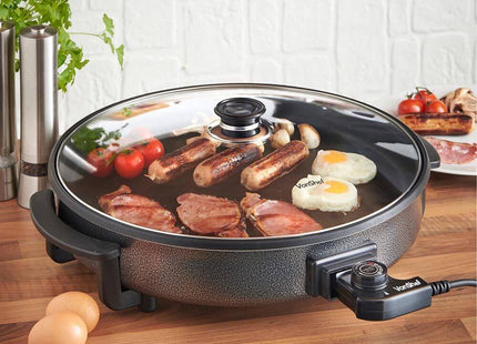 VonShef Electric Round Multi Cooker – 42cm Non-Stick Skillet – 1500W