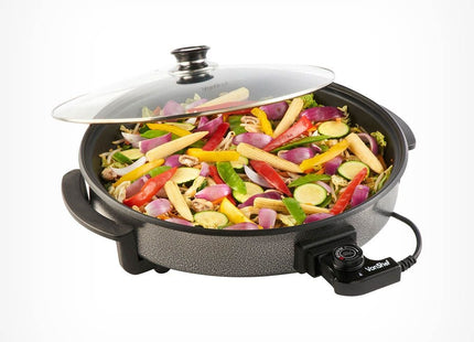 VonShef Electric Round Multi Cooker – 42cm Non-Stick Skillet – 1500W