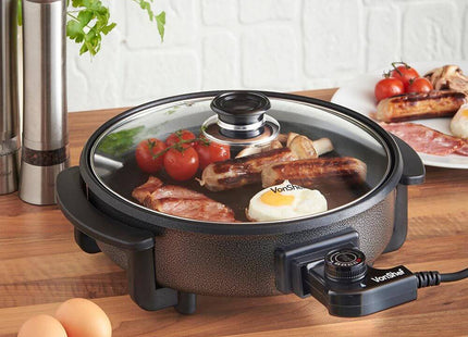 VonShef 30cm Electric Round Multi Cooker – Cool-Touch Handles – 1500W
